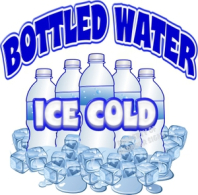 Ice cold bottled water